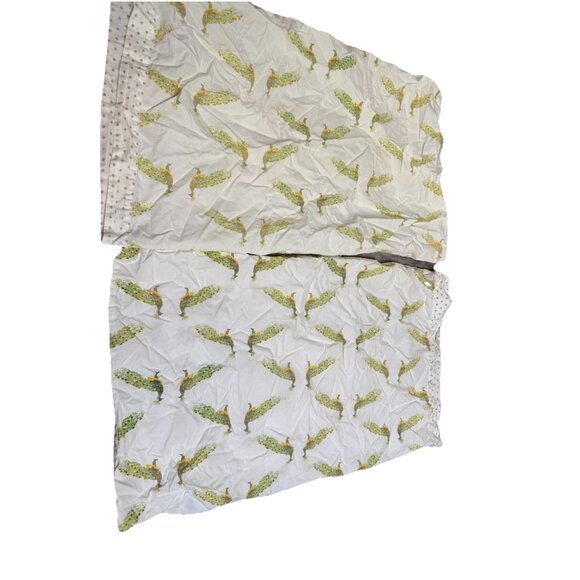 2  Opalhouse Peacock Standard Pillowcases 100% Cotton Limited Edition India READ - Picture 1 of 11